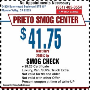 Smog Check Coupon Moreno Valley